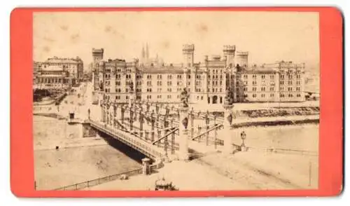 Fotografie Knizek, Wien, Ansicht Wien, Blick nach der Rudolfkaserne mit Brücke