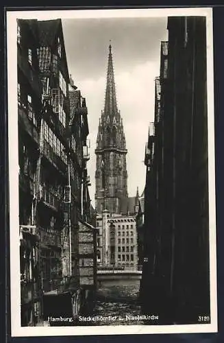 AK Alt-Hamburg, Steckelhörnfleet und Nicolaikirche