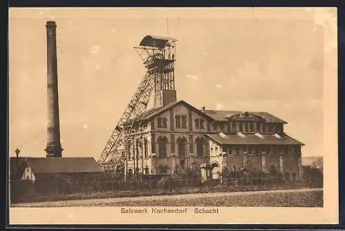 AK Kochendorf / Neckarsulm, Salzbergwerk, Schacht mit Förderturm