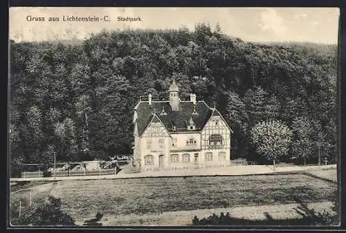 AK Lichtenstein-Callnberg, Gasthaus Parkschlösschen am Stadtpark