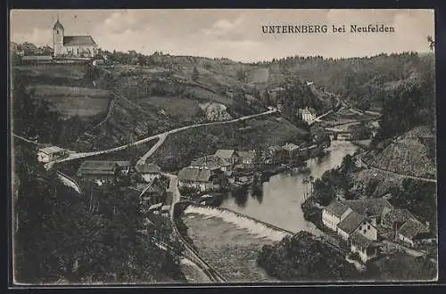 AK Neufelden, Unternberg aus der Vogelschau