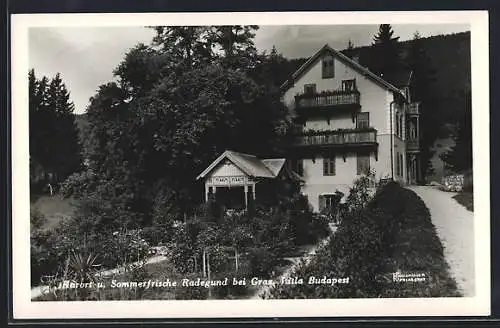 AK Radegund bei Graz, Hotel Villa Budapest