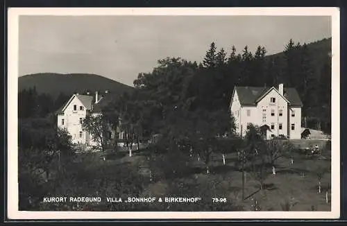 AK Radegund, Hotel Villa Sonnhof & Birkenhof