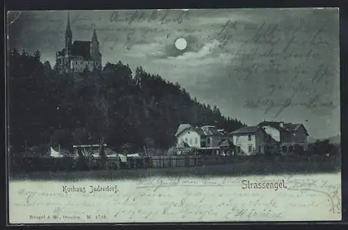 Mondschein-AK Strassengel, Kurhaus Judendorf