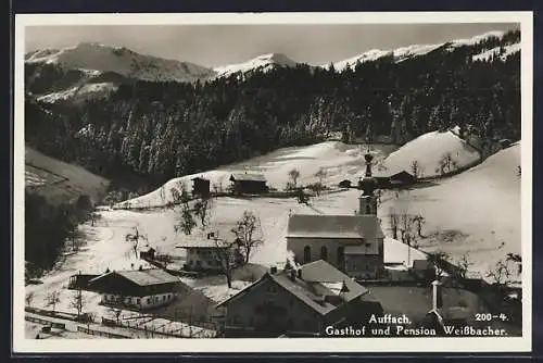 AK Auffach, Gasthof und Pension Weissbacher im Schnee