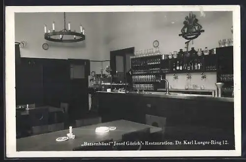 AK Wien, Restaurant Batzenhäusl, Dr. Karl Leuger-Ring 12, Innenansicht