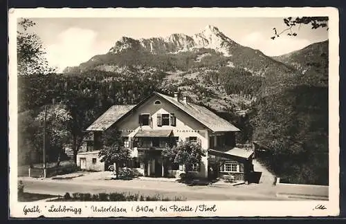 AK Unterletzen bei Reutte, Gasthof Lechbrugg, Bes. Anton Beirer