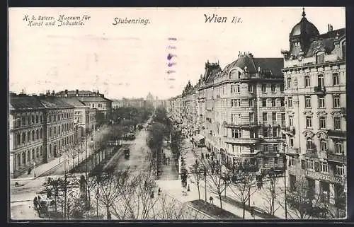 AK Wien, Stubenring mit Museum für Kunst und Industrie