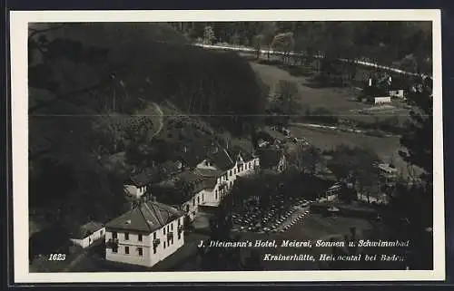 AK Baden, Krainerhütte /Helenental, J. Dielmann`s Hotel und Meierei