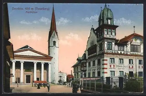 AK Dornbirn /Vorarlberg, Blick über den Marktplatz