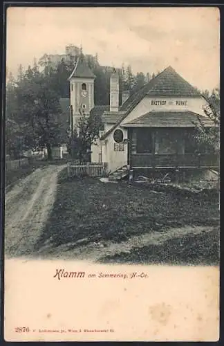 AK Klamm am Semmering, Gasthaus Ruine