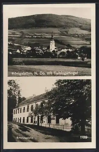 AK Königstetten, Ortsansicht und Erholungsheim