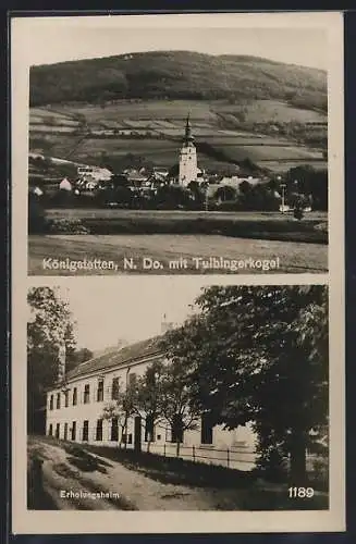 AK Königstetten /N. Do., Erholungsheim, Ortsansicht mit Tulbingerkogel