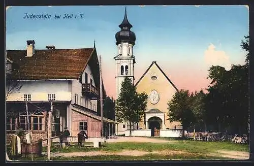 AK Judenstein, Ortspartie an der Kirche