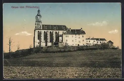 AK Pöllauberg, Ortspartie mit Kirche