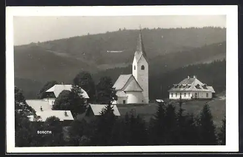 AK Soboth, Ortspartie mit Kirche