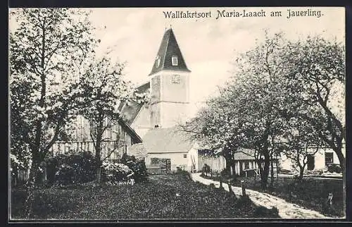 AK Maria-Laach am Jauerling, Blick auf die Wallfahrtskirche