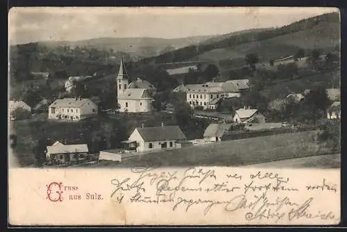 AK Sulz, Ortspartie mit Kirche