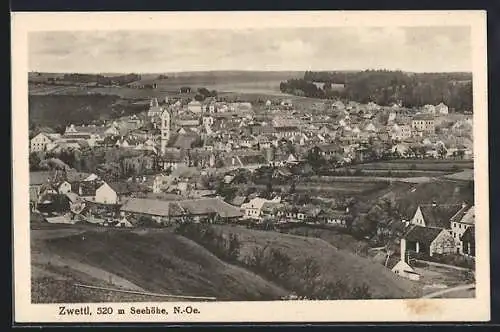 AK Zwettl /N.-Oe., Teilansicht mit Kirche