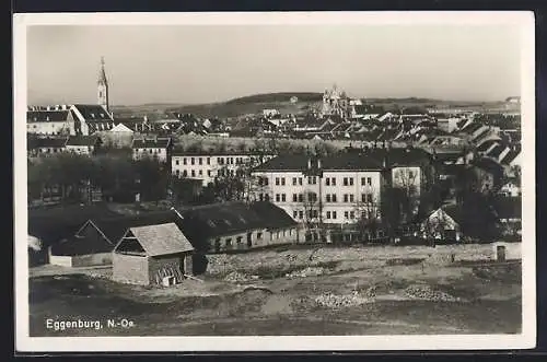 AK Eggenburg /N.-Oe., Teilansicht mit Kirche