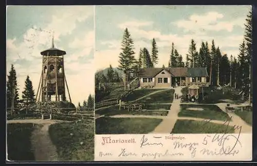 AK Mariazell, Bürgeralpe, Aussichtsturm