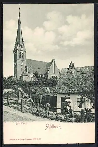 AK Ahlbeck / Ostseebad, Blick auf die Kirche