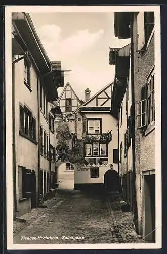 AK Tiengen /Hochrhein, Zubergasse mit Tordurchgang