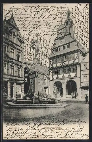 AK Giessen, Partie am Kriegerdenkmal