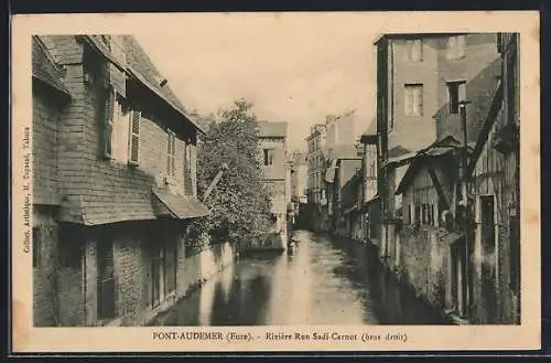 AK Pont-Audemer, Rivière Rue Sadi-Carnot (bras droit)