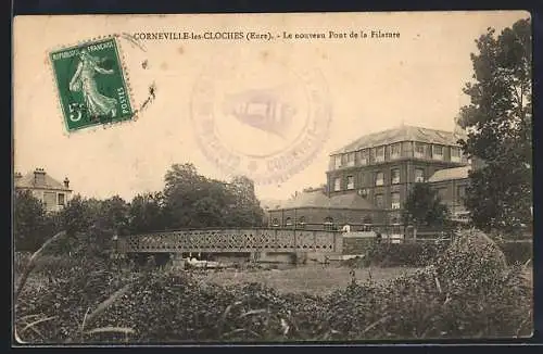 AK Corneville-les-Cloches, Le nouveau Pont de la Filature