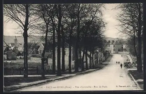 AK Pacy-sur-Eure, Vue d`ensemble, Rue de Paris