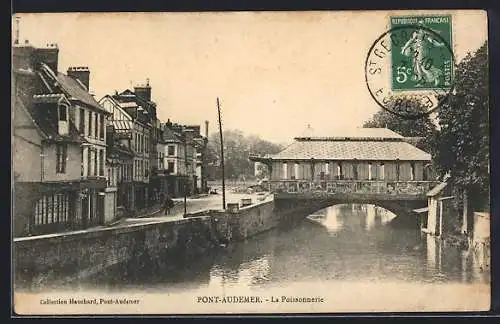 AK Pont-Audemer, La Poissonnerie au bord de la rivière