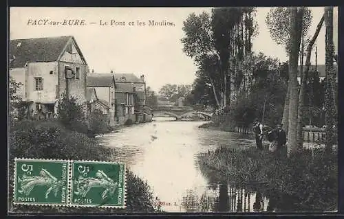 AK Pacy-sur-Eure, Le Pont et les Moulins