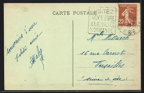 AK Pacy-sur-Eure, Entrée de ville avec enfants sur la route