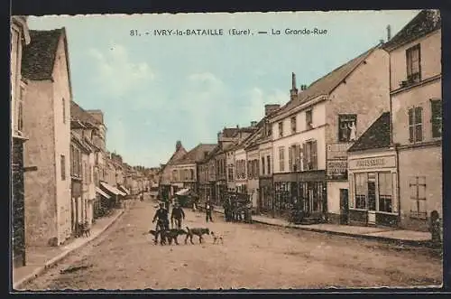 AK Ivry-la-Bataille, La Grande-Rue