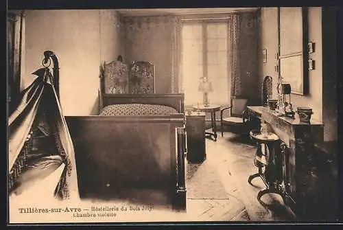 AK Tillières-sur-Avre, Hostellerie du Bois Joly, Chambre violette