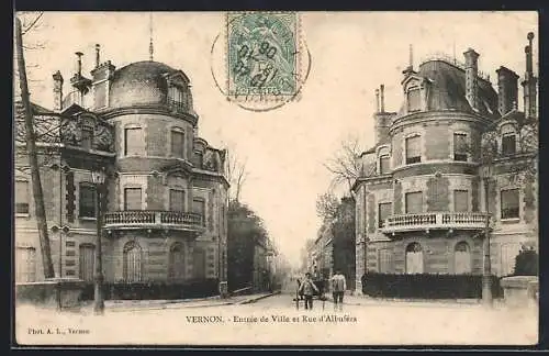 AK Vernon, Entrée de Ville et Rue d`Albuféra