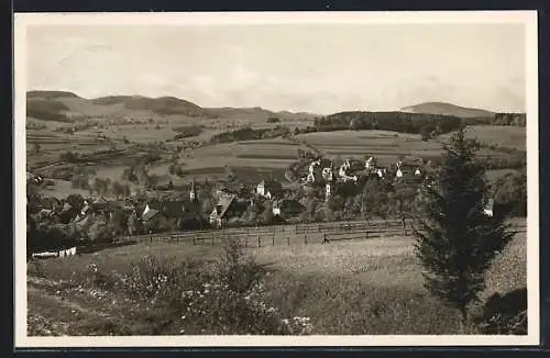 AK Gersfeld /Rhön, Ortsansicht mit Eierhauck u. Dammersfeld