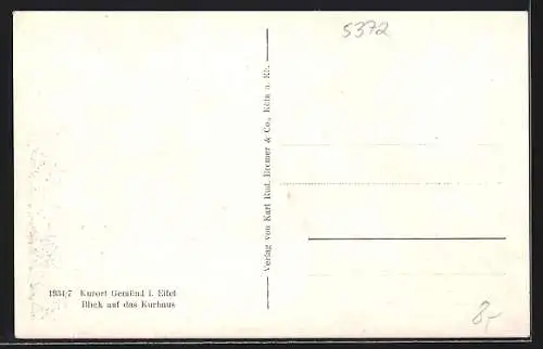 AK Gemünd i. d. Eifel, Ortsansicht mit Stadt Kurhaus