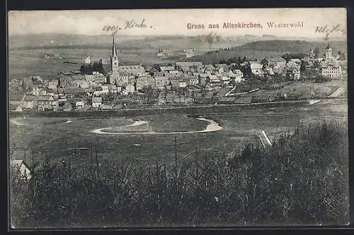 AK Altenkirchen /Westerwald, Ortsansicht vom Hügel aus