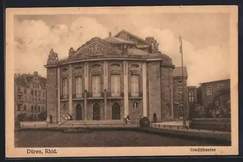 AK Düren /Rhld., Blick auf das Stadttheater