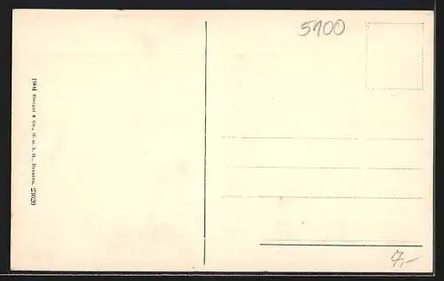 AK Aachen, Rückseite vom Rathaus