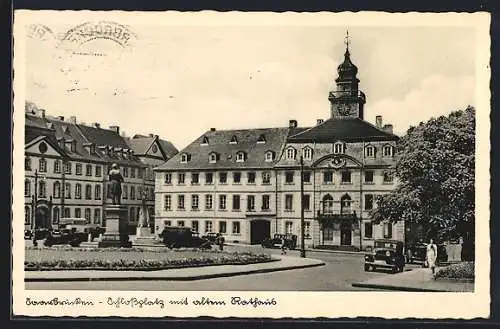 AK Saarbrücken, Schlossplatz mit Altem Rathaus