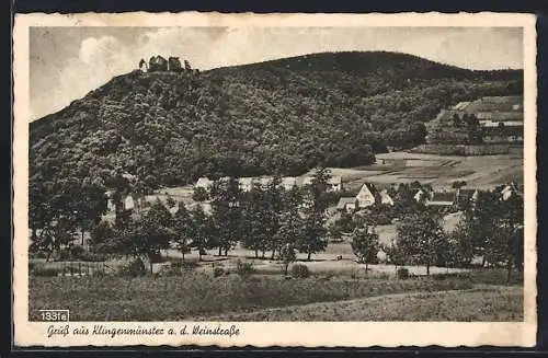 AK Klingenmünster a. d. Weinstrasse, Ortsansicht vom Feld aus