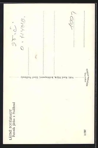 AK Lázne Podebrady, Pomník Jirího z Podebrad