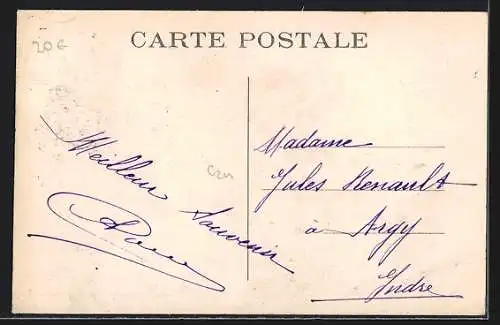 AK Clefs, Arrivée de Baugé, Rue principale