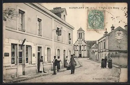 AK Écouflant, L`Église et le Bourg