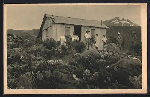 Passepartout-Lithographie Kilimanjaro, St. Peter`s hut