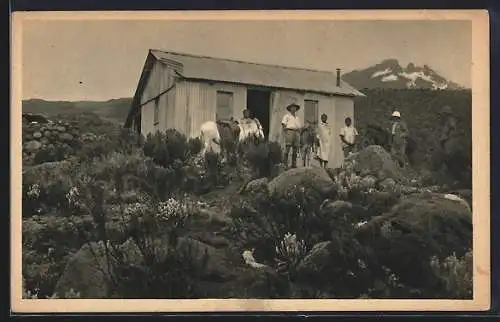 Passepartout-Lithographie Kilimanjaro, St. Peter`s hut