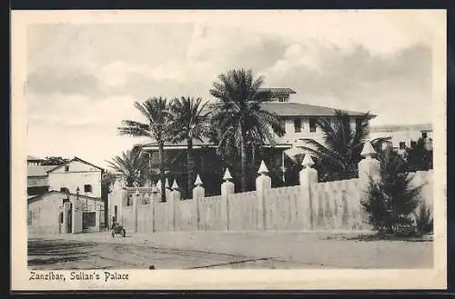 AK Zanzibar, Sultan`s Palace, Strassenpartie am Palast